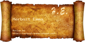 Herbszt Emma névjegykártya